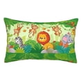 thumbnail image 1 of Fotbe African Animals in the Jungle Funda de Almohada Decorativa Estilo Occidental, Lujo en Algodón, Fundas para Almohadas King, Cojín Estampado para Decoración del Hogar-14"x20", 1 of 6