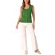 thumbnail image 2 of CHALCO DE SUÉTER PARA MUJERES INSPIRE CHIC CUELLO CUADRADO SIN MANGAS CON CIERRE DE BOTÓN TOPS CASUAL TALLA XS VERDE, 2 of 5