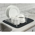 Kitchen Basics Dish Drying Mat, Black, 16" x 18"