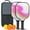 Black, variant on Pickleball Paddles Set Of 2, Fiberglass Surface, Liquid & Marble Print, 4 Balls & Bag