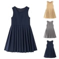 thumbnail image 5 of Uniforms Girls Jumper Dress Kick Pleat Sleeveless Dresses Preppy Clothes, 5 of 9