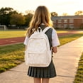 thumbnail image 2 of FYDUU Plaid Backpack for Girls Cute Bow School Bag Checkered Backpacks for Middle School Stylish Bookbag Lightweight Casual Daypack, 2 of 4