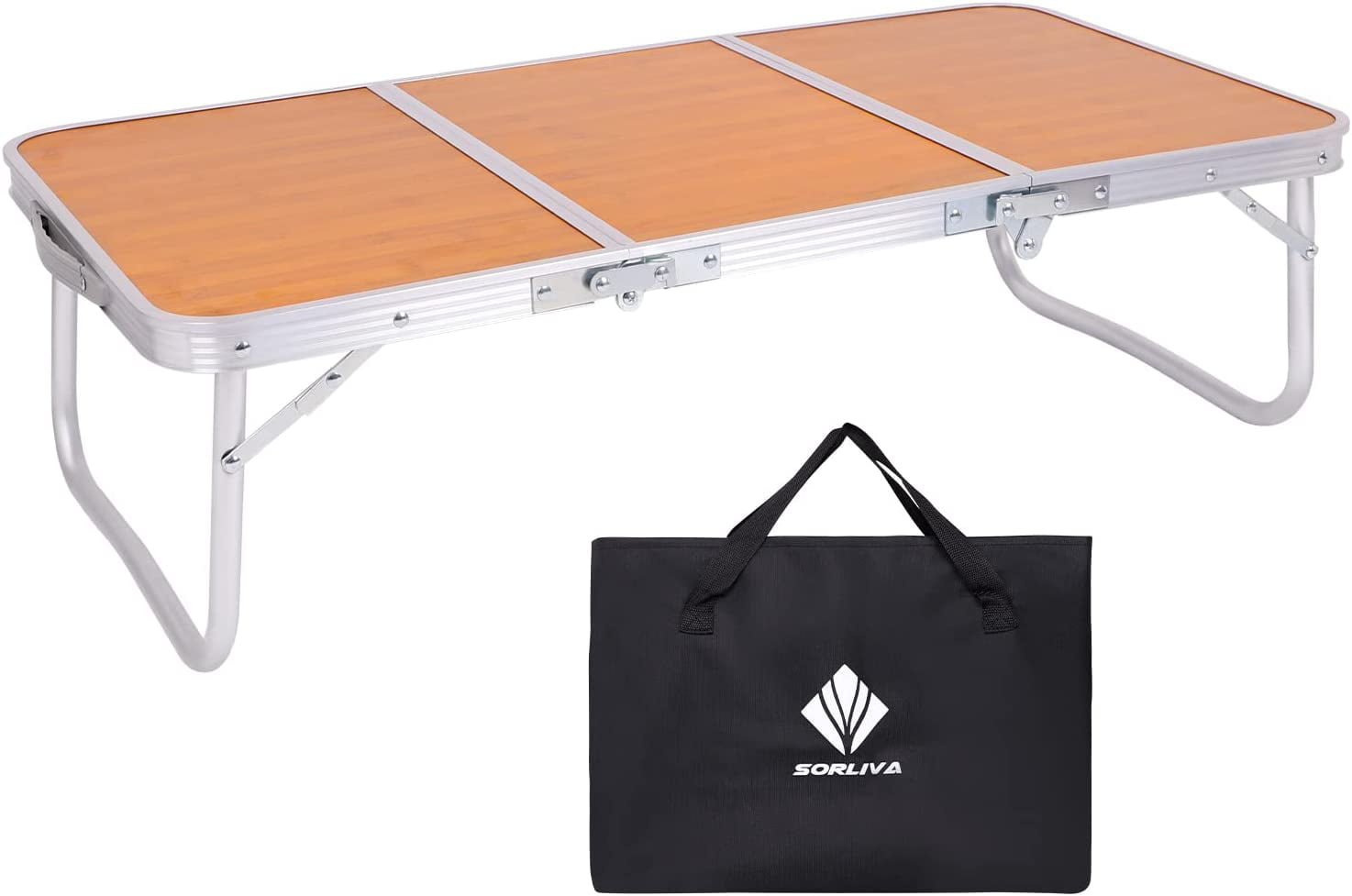 Yodudm Folding Camping Table, Portable Picnic Camping Table Bed Table ...