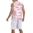 thumbnail image 2 of Naloa Breast Cancer Pink Ribbons Awareness (2) Basketball Jersey Reversible Men's Mesh Athletic Sports Shirts Training Practice S-4XLSmall, 2 of 6