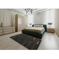 thumbnail image 5 of Ahgly Company Machine Washable Indoor Rectangle Contemporary Charcoal Black Area Rugs, 5' x 7', 5 of 7