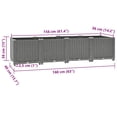 thumbnail image 4 of vidaXL Raised Bed 160x40x38 cm Polypropylene, 4 of 5