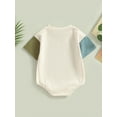 thumbnail image 4 of Bagilaanoe Newborn Baby Girl Boy Rompers Letter Print Short Sleeve Bodysuits 3M 6M 12M 18M 24M Infant Casual One Piece Short Jumpsuit, 4 of 9