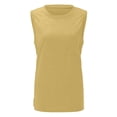 thumbnail image 4 of JIAYUE Women's Tank Top Sleeveless Lightweight Crew Neck Basic Loose Fit Versatile Solid Color Casual With Pocket Female Summer Vest, 4 of 5
