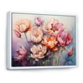 thumbnail image 2 of Designart "Purple Tulips love expression" Floral Floater Framed Canvas Art Print, 2 of 7