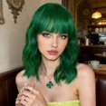 thumbnail image 1 of Yanonmyfd Light Pink Wigs with Bangs for Women,Shoulder Length Short Wavy Bob Wigs With Bangs Synthetic Bob Wig Curly Wig Heat Resistant Colorful Wavy Wig Cosplay Wigs For Daily Party(12 Inch), 1 of 18