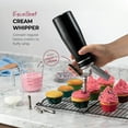 thumbnail image 2 of Professional Whipped-Cream Dispenser - 3 Various Stainless Culinary Decorating Nozzles And 1 Brush - Highly Durable Aluminum Cream Whipper, Whip-Cream Canister With Recipe Guide - Homemade Cream Maker, 2 of 9