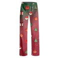 thumbnail image 5 of Christmas Pajama Pants for Women Christmas Gift Graphic Comfy Pj Bottoms Casual Soft Lounge Sleep Pants Holiday Pajama Pants Green,2XL, 5 of 5