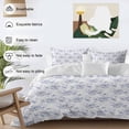 thumbnail image 3 of 3 Piece Blue Spring Floral Duvet Cover Set Full Size, Microfiber Comforter/Quilt Cover with Corner Ties and 2 Pillowcases, Summer Botanical Elegant Flowers All Season Soft Bedding with Zipper Closure, 3 of 8