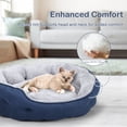 thumbnail image 2 of PureWags Small Dog Bed, Round Cat Bed Washable for Indoor Cats, Non-Slip Base and Removable Cushion, Pet Bed for Puppy and Kitten, 20 Inches, 2 of 9