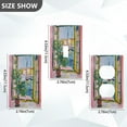 thumbnail image 7 of Yayeee Toggle Light Switch Wall Plate 1-Gang 4.5"x2.7" Home Decorative Outlet Cover, Yellow Window, 7 of 7