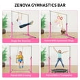 thumbnail image 5 of Ainfox Kip Bar Adjustable Height Fitness Gymnastics Training Bar Horizontal Kip Bar for Kids, Pink, 5 of 9