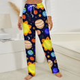 thumbnail image 3 of Colorful Cool Planet Winter Female Pants Flannel High Waist Women Pants Lady Warm Straight Leg Plush Trousers, 3 of 7