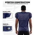 thumbnail image 3 of Exxact Sports Men’s Football Practice Jersey - Pro-Style, Lightweight & Breathable Mesh Football Jersey For Men (Navy, Adult L / XL), 3 of 7