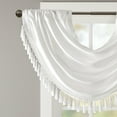 thumbnail image 3 of Madison Park Elena Faux Silk Waterfall Embellished Valance, White, 38"W x 46"L, 3 of 5