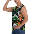 thumbnail image 3 of Picia Dinosaur Skeleton mens Cotton Tank Undershirts , Moisture-wicking Ribbed Tanks, Lightweight Cotton Tank Undershirts-X-Large, 3 of 8