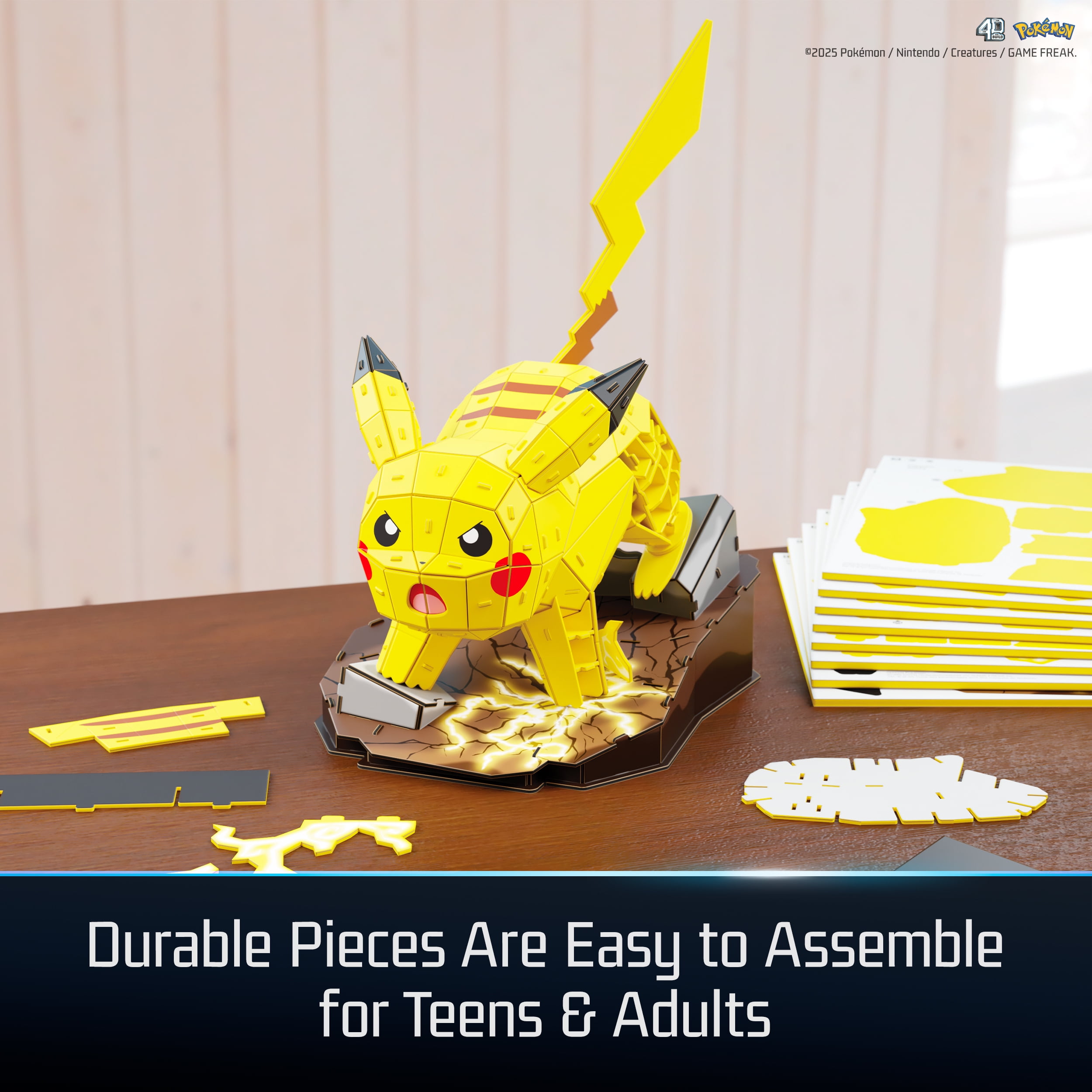 4D Build, Pokémon Pikachu, puzzle 3D, figurines Pokémon à collectionner, collection de départ Kanto, décoration de bureau, puzzles pour adultes, jouets de construction, puzzles 3D pour adultes et adol 4D Build, Pokémon Pikachu, puzzle 3D, figurines Pokémon à collectionner, collection de départ Kanto, décoration de bureau, puzzles pour adultes, jouets de construction, puzzles 3D pour adultes et adolescents, 201 pièces, à partir de 12 ans