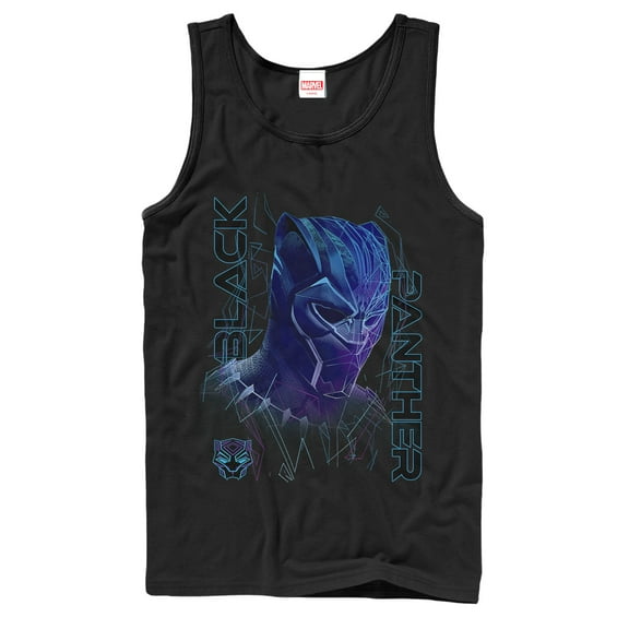 Men's Marvel Black Panther 2018 3D Pattern  Tank Top Black X Large