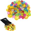 thumbnail image 3 of Inteprter 1 Juego de accesorios de tesoro pirata, piedras, moneda de oro, joyería, accesorio de disfraz, decoraciones creativas de piratas, modelo de Kits de decoración para fiestas Inteprter HA037787-00, 3 of 6