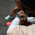 thumbnail image 3 of Garmin Forerunner® 965 GPS Smartwatch - Titanium Bezel with Whitestone Case and Whitestone/Powder Grey Silicone Band, 3 of 9