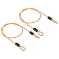 thumbnail image 1 of Unique Bargains 2.5mmx0.5m Coated Security Steel Cable Luggage Lock Wire Rope Double Loop Orange 2 Pack, 1 of 5