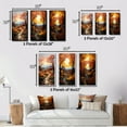 thumbnail image 4 of Designart "Autumnal Orchard in the Countryside" Landscape & Nature Framed Wall Art Set Of 3 - Orange Countryside Frame Canvas Set For Living Room Decor, 4 of 6