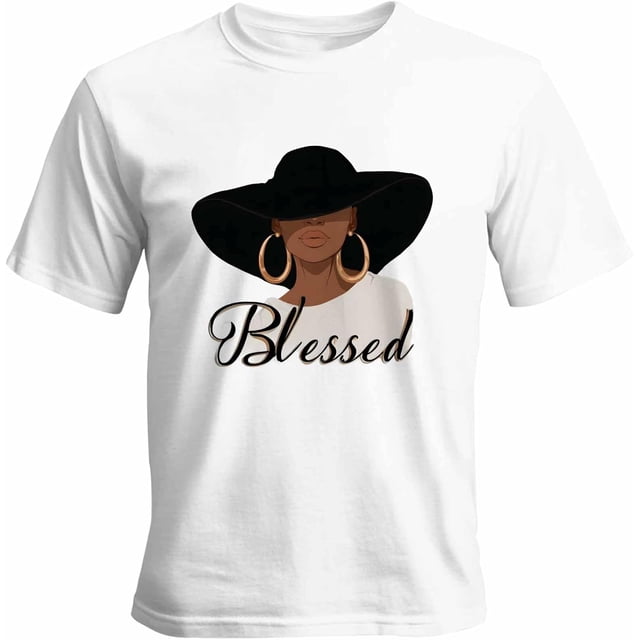 Camisetas gráficas informales de manga corta con aretes grandes para mujer y hombre