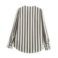 thumbnail image 5 of Utoimkio Women's Blouses Striped Long Sleeve Shirts Button Down Loose Fit Casual Tops for Women, 5 of 7