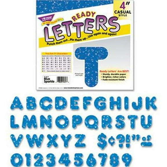 T79759 Ready Letters Sparkles Letter Set - Blue Sparkle