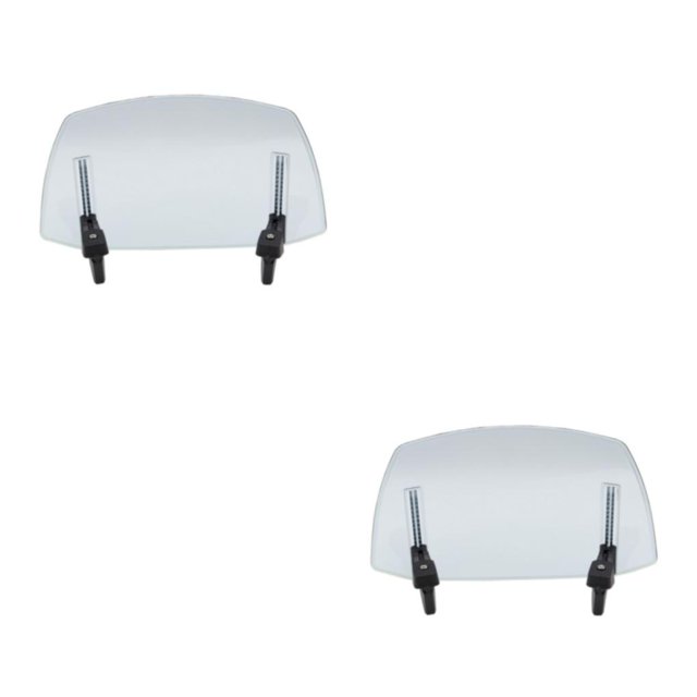 Maytalsory Motorcycle To Next Level Adjustable Clip-on Windshield Extension Spoiler Transparent Blue 2Set