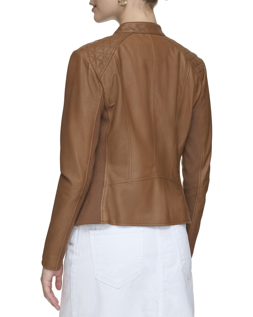 Andrew Marc womens Marc New York Glenbrook Feather Leather Coat XS