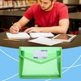 thumbnail image 2 of Harpily Home Decor A4 Colorful Accordion File Folder Exam Paper Storage Briefcase Horizontal Twill Student 3D Document Bag Easy Organization and Practical One Size Green, 2 of 8