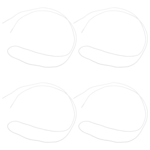 OFFIGAM 4-Pack White Round Waxed Shoe Laces Fade Resistant for Dress Shoes and Boots Easy to Thread