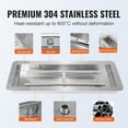 thumbnail image 4 of Drop-in Fire Pit Kit 24 x8 Inch,Outdoor Fire Pit Pan Kit,Stainless Steel Fire Pit Kit with Burner,Hose Kit,Insert Rectangular Fire Pit Burner Pan for Natural Gas,Propane, 4 of 7