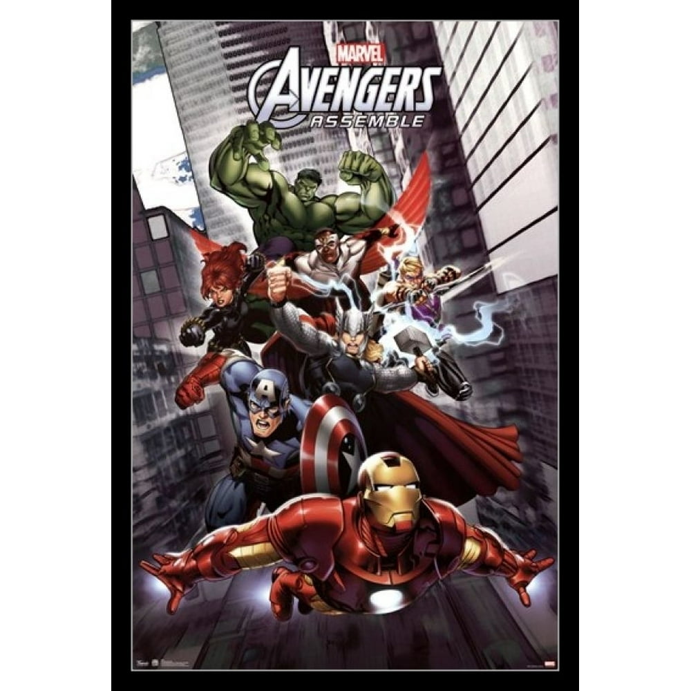 Marvel Avengers Assemble Laminated & Framed Poster Print (24 x 36
