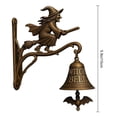thumbnail image 6 of OIUR Halloween Witch Bell Vintage Metal Welcome Doorbell Shopkeeper Bell Home Office Entrance Door Wall Mount Decorative Bell, 6 of 7