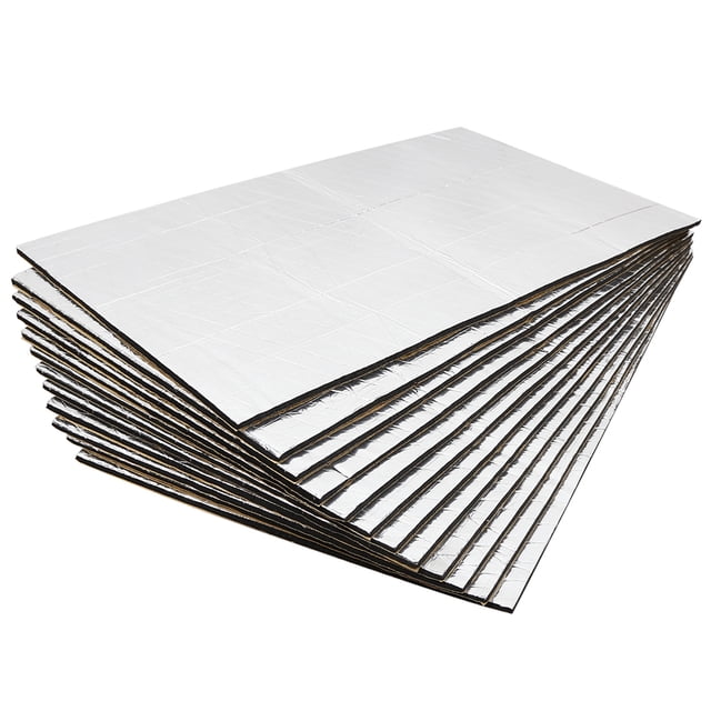 197Mil/5mm 1.78m² Aislante Térmico Acústico Insonorizante Amortiguador Estera De Insonorización Coche 12Pcs 20X12Pulgadas