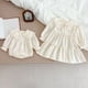 thumbnail image 3 of Nueva ropa de primavera para bebés, mono con solapa de encaje infantil, vestido de princesa bordado bonito para niñas, vestido de hermanas coreanas, 3 of 6