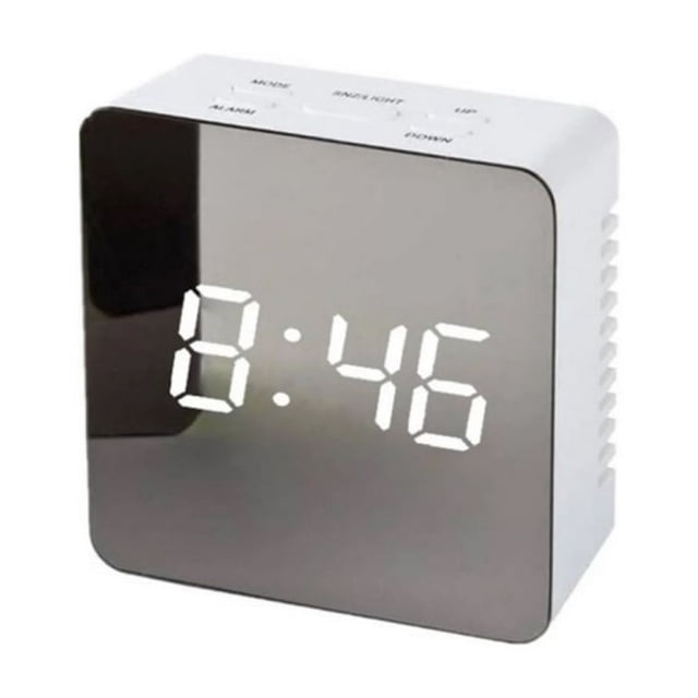 Temporizador digital, función de espejo y pantalla LED grande, perfecto para el hogar, la oficina y la escuela (brillo ajustable)
