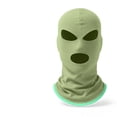 thumbnail image 2 of 3 Hole Full Face Hood,Solid Color Soft Fabric Winter Windproof Full Face Balaclava,Motorcycle Riding Ski Thermal Head Cover Hood Green, 2 of 4