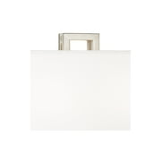 Possini Euro Design Modern Table Lamp 30 Tall Brushed Nickel Metal White Fabric Rectangular Shade for Bedroom Living Room House Bedside Nightstand