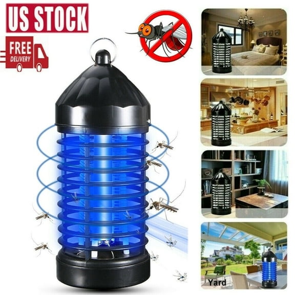 PVUEL Electric Zapper LED Light, Mosquito Insect Killer Fly Bug Trap Pest Control Lamp for Home, Black