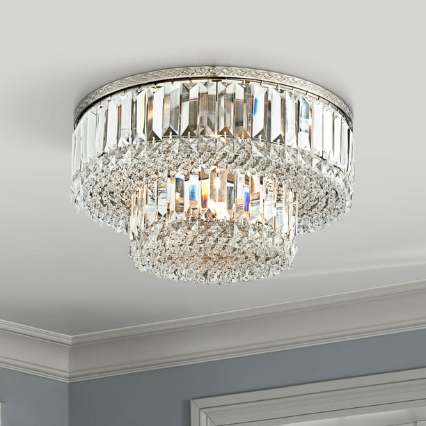 Vienna Full Spectrum Ceiling Light Flush Mount Fixture Brushed Vienna Full Spectrum Ceiling Light