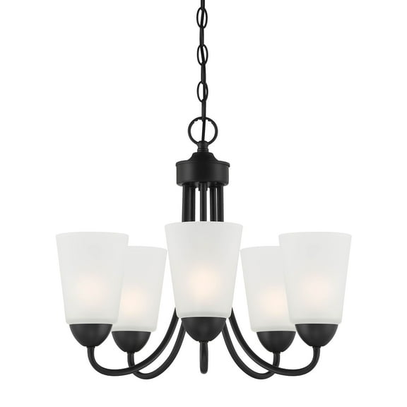 Designers Fountain Malone 5 Light Matte Black Chandelier, D267M-5CH-MB