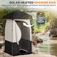 thumbnail image 3 of Camping Shower Tent, 55.1"x55.1"x90.6", Portable Privacy Shelter with 5.3Gal Solar Shower Bag, for Outdoor Changing Toilet Beach, 3 of 8