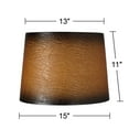thumbnail image 5 of Springcrest Distressed Faux Paper Medium Lamp Shade 13" Top x 15" Bottom x 11" Slant (Spider) Replacement with Harp, 5 of 5